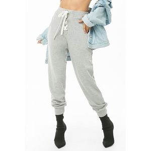 F21 Lace Up Jogger Sweatpants NWOT